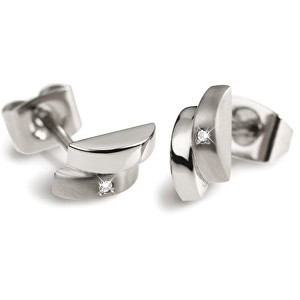 Boccia Titanium Moderní titanové náušnice s diamantem 0552-02