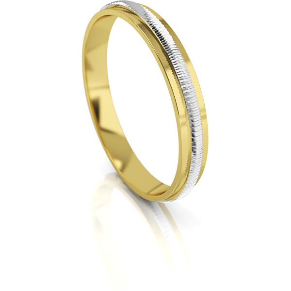 Art Diamond Pánský bicolor snubní prsten ze zlata AUG328 62 mm