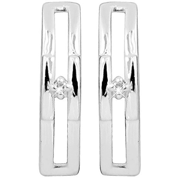 Art Diamond Stříbrné náušnice na šroubek s diamanty DAGUP1249S