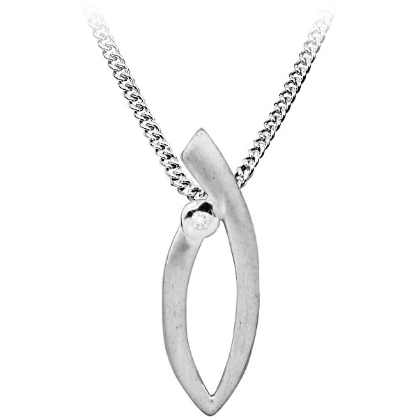 Art Diamond Stříbrný náhrdelník s diamantem DAGS807/50