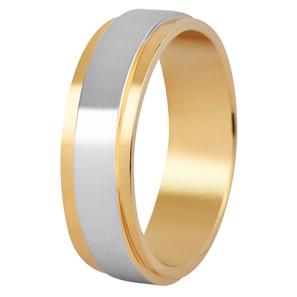 Beneto Pánský bicolor snubní prsten z oceli SPP05 69 mm