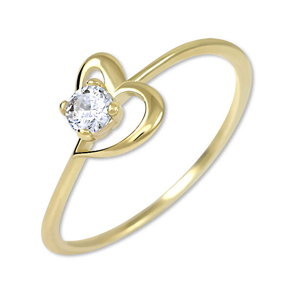 Brilio Zásnubní prsten s krystalem Srdce 226 001 01033 55 mm