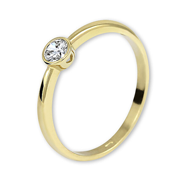Brilio Zásnubní prsten ze žlutého zlata se zirkonem 226 001 01079 50 mm