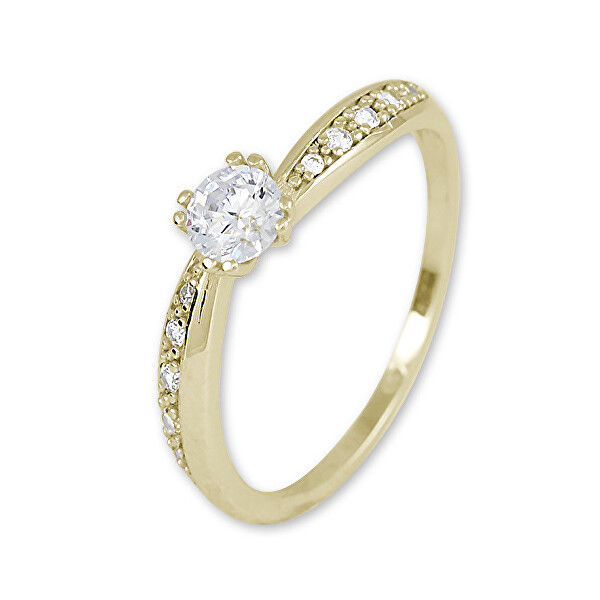 Brilio Zlatý prsten s krystaly 229 001 00830 00 53 mm