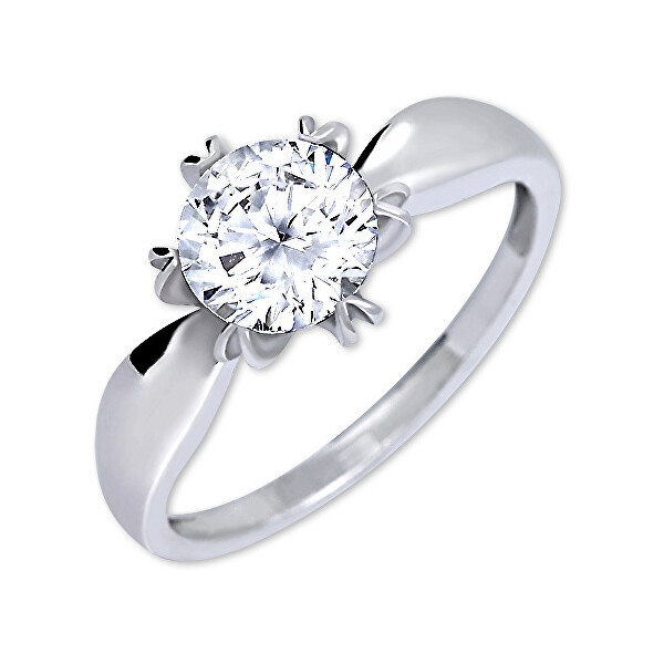 Brilio Silver Výrazný zásnubní prsten 426 001 00502 04 51 mm