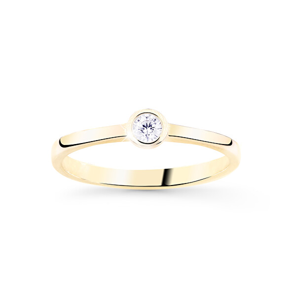 Cutie Jewellery Jemný zlatý třpytivý prsten Z8006-10-X-1 49 mm
