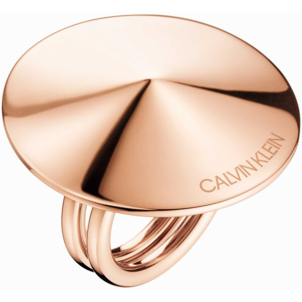 Calvin Klein Bronzový ocelový prsten Spinner KJBAPR1001 52 mm