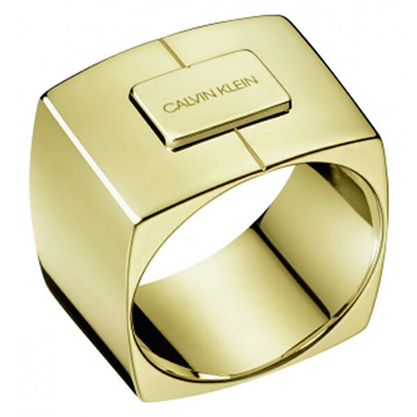 Calvin Klein Luxusní pozlacený prsten Assertive KJAHJR1001 52 mm