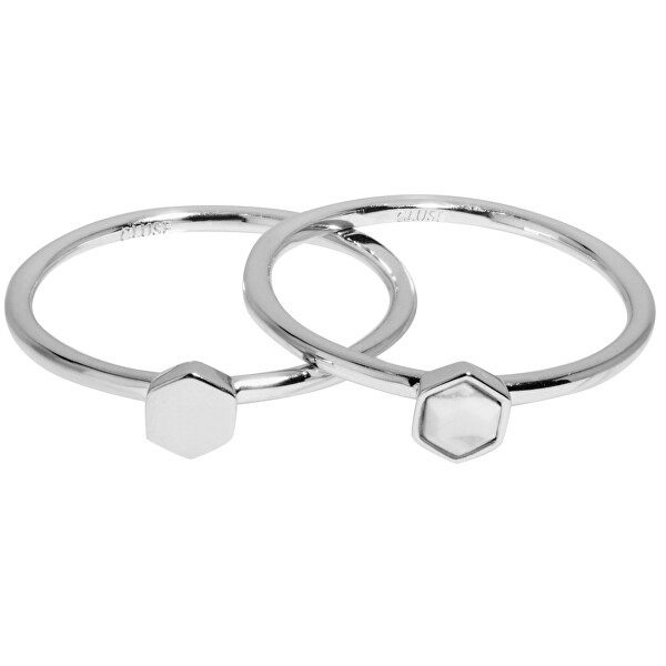 Cluse Sada dvou prstenů s hexagony CLJ42001 52 mm