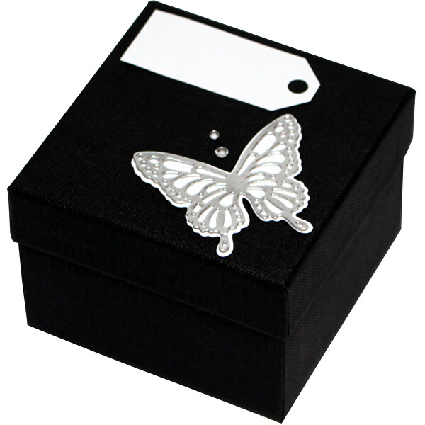 Giftisimo Luxusní dárková krabička se stříbrným motýlkem