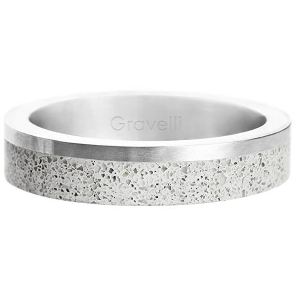 Gravelli Betonový prsten Edge Slim ocelová/šedá GJRUSSG021 63 mm