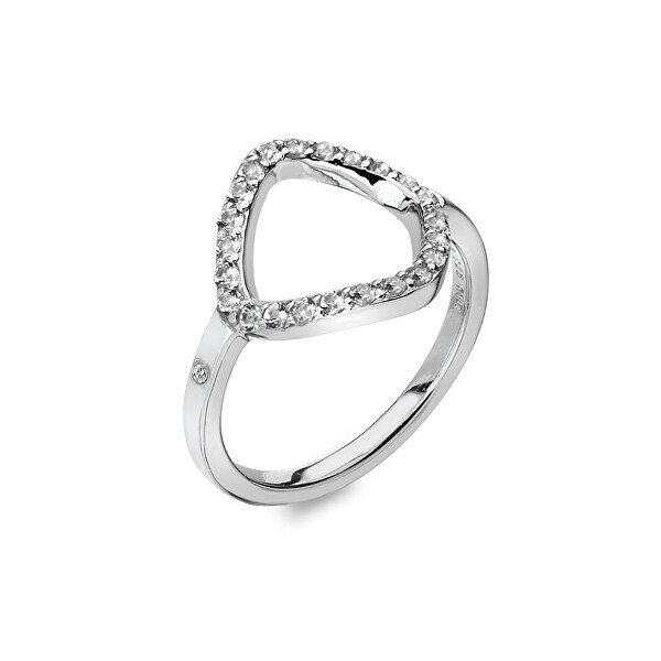 Hot Diamonds Elegantní stříbrný prsten s briliantem a topazy Behold DR221 55 mm