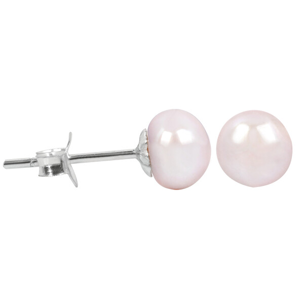 JwL Luxury Pearls Náušnice s pravou růžovou perlou JL0289