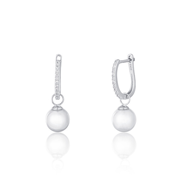 JVD Elegantní stříbrné náušnice s perlami 2v1 SVLE1084XH2P100