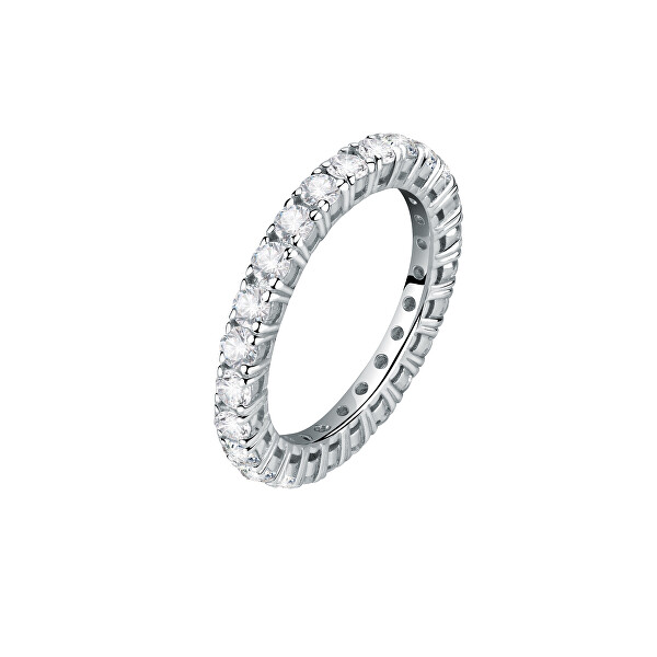 Morellato Třpytivý stříbrný prsten se zirkony Scintille SAQF161 52 mm