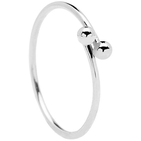 PDPAOLA Stříbrný minimalistický prsten AURA Silver AN02-128 52 mm