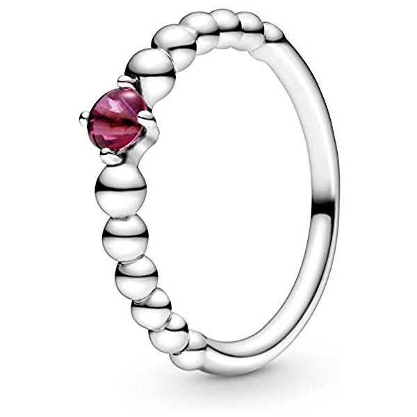 Pandora Stříbrný prsten pro ženy narozené v červenci 198867C02 52 mm