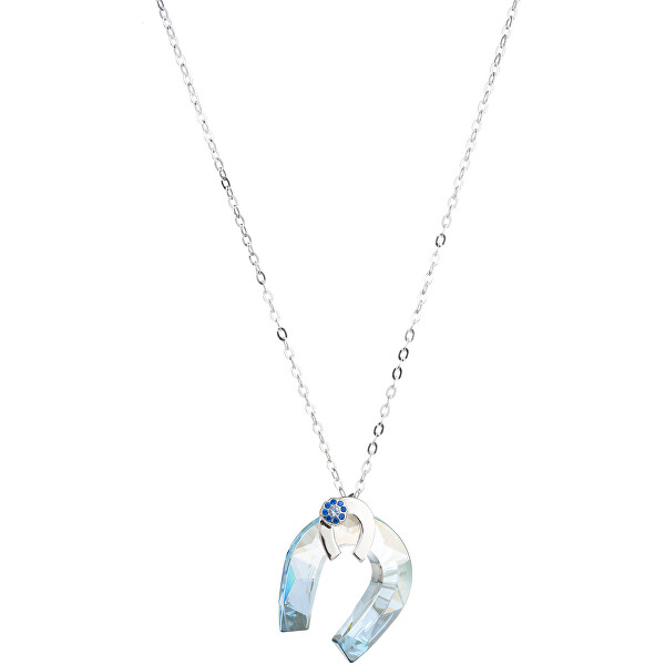 Preciosa Dlouhý stříbrný náhrdelník s třpytivou podkovou Felicity 6657 68