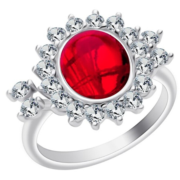 Preciosa Stříbrný prsten Camellia 6108 63
