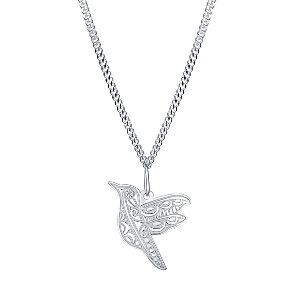 Praqia Elegantní stříbrný náhrdelník Kolibřík KO6358_CU035_45_RH (řetízek, přívěsek)