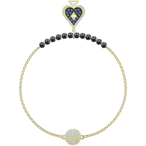 Swarovski Pozlacený náramek s perlami a krystaly Swarovski 5486590, 5515997