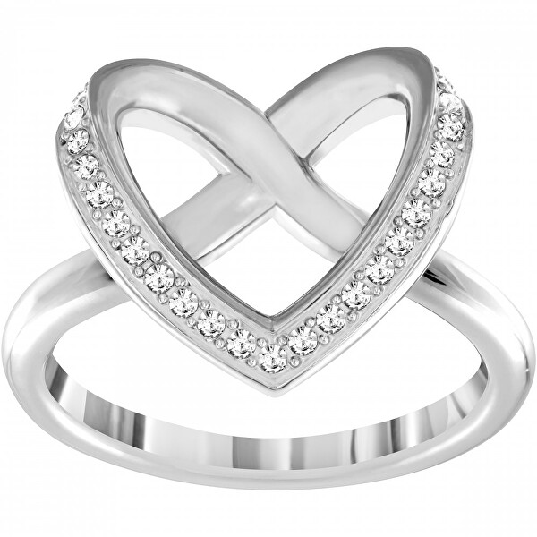 Swarovski Romantický prsten se srdíčkem Cupidon 5140097 54 mm