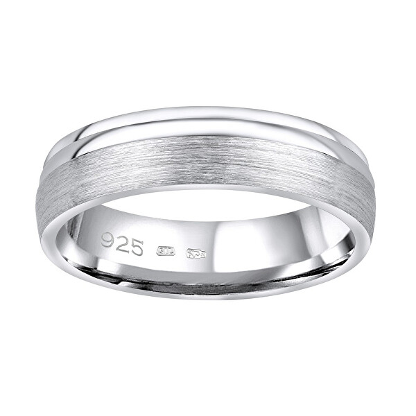 Silvego Snubní stříbrný prsten Amora pro muže i ženy QRALP130M 70 mm