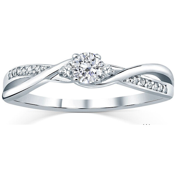 Silvego Stříbrný prsten s krystaly Swarovski FNJR085sw 58 mm