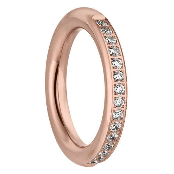 Tamaris Růžově zlacený prsten Emily se zirkony TJ172 56 mm