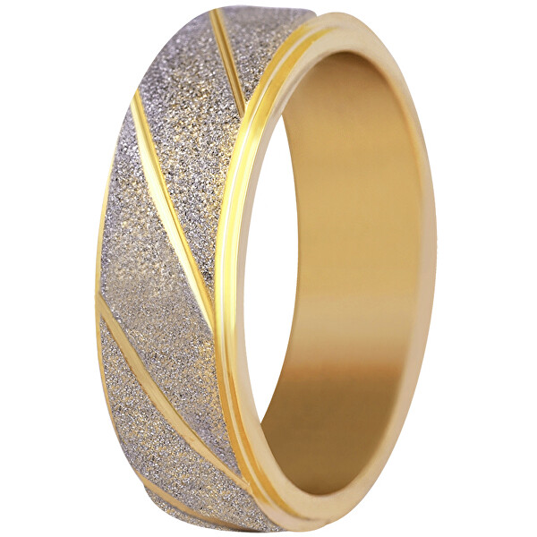 Troli Ocelový snubní prsten bicolor/třpytivý 69 mm