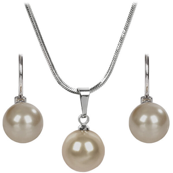 Troli Sada náhrdelníku a náušnic Pearl Platinum