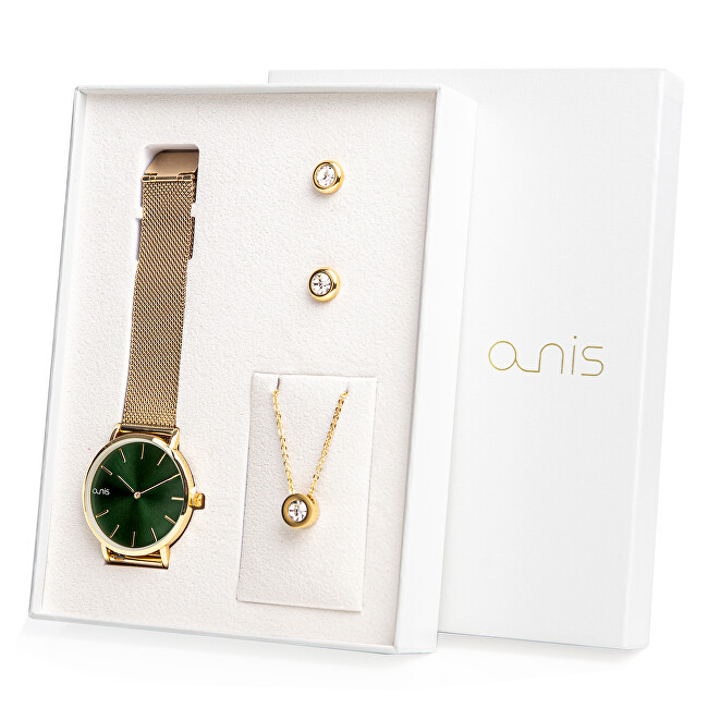 A-NIS Set hodinek, náhrdelníku a náušnic AS100-25