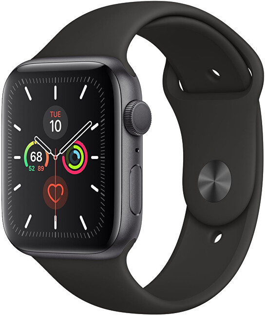 Apple Watch Series 5 40mm vesmírně šedý hliník s černým sportovním řemínkem - SLEVA