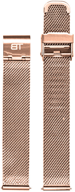 Bentime Kovový mesh s easy clickem - růžově zlatý 18 mm