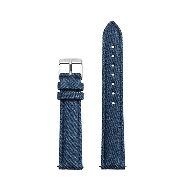 Cluse Řemínek Minuit Blue Denim/Silver CLS331