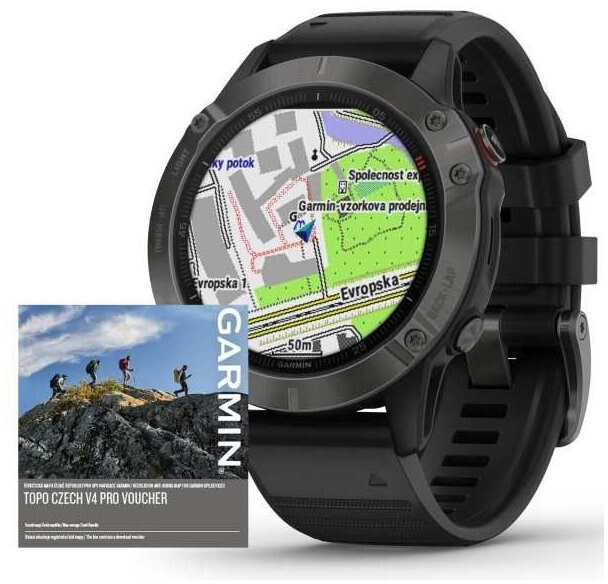 Garmin Fenix6X PRO Sapphire, GrayDLC/Black Band