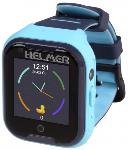 Helmer LK 709 4G modré - dětské hodinky s GPS lokátorem, videohovorem, vodotěsné