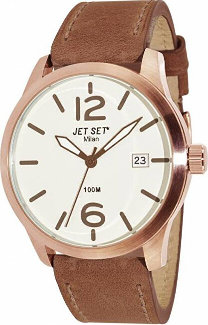 Jet Set Analogové hodinky Milan J6380R-656 s vodotěsností 10 ATM