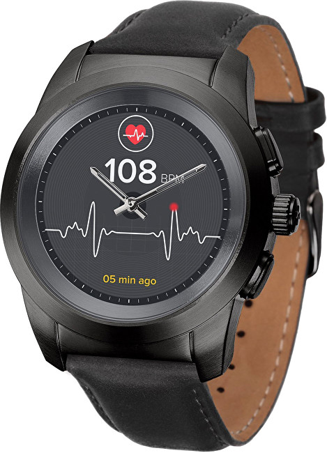 MyKronoz Hybridní hodinky ZeTime Premium Black/Black - 39 mm