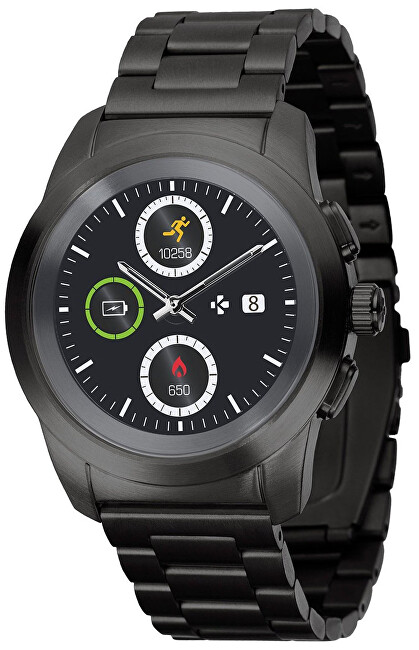 MyKronoz Hybridní hodinky ZeTime Elite Black Metal - 39 mm