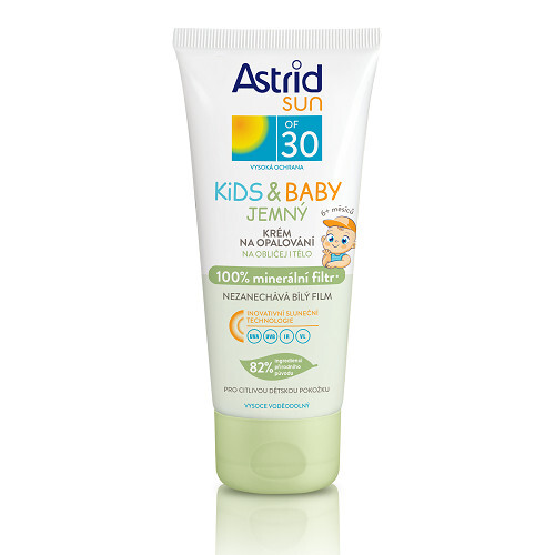 Astrid Jemný krém na opalování pro děti OF 30 Sun Kids & Baby 100% minerální filtr 100 ml