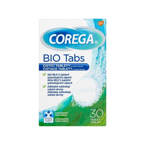 Corega Čisticí tablety na zubní náhrady Bio Tabs 30 ks