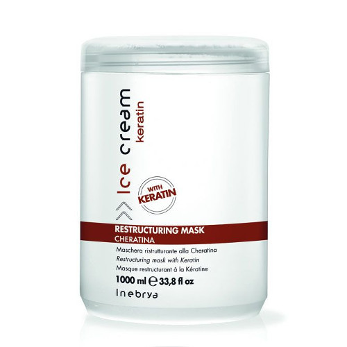 Fotografie Inebrya Keratin revitalizační maska s keratinem (Restructuring Mask with Keratin) 500 ml