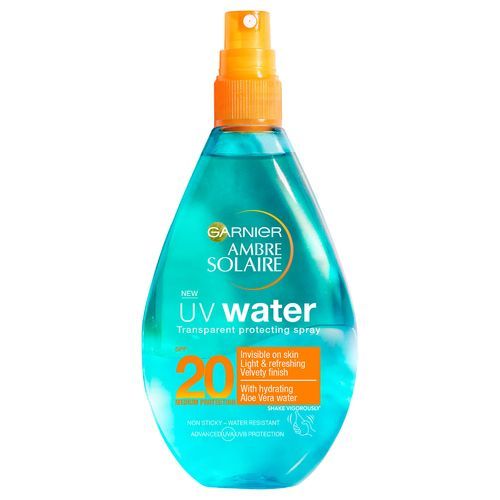 Garnier Sluneční ochrana čirá voda SPF 20 (UV Water Clear Sun Cream Spray SPF 20) 150 ml