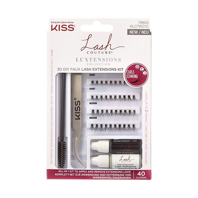 KISS Sada pre aplikáciu umelých rias Lash Couture LuXtension Cluster Kit