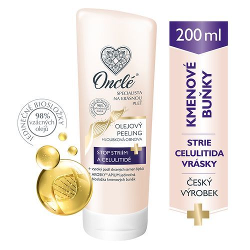 Onclé Luxusní olejový peeling s biosložkou kmenových buněk 200 ml