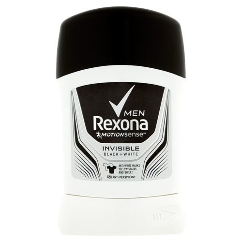 Fotografie Rexona Tuhý deodorant Men Motionsense Invisible Black+White 50 ml A0:kRX046