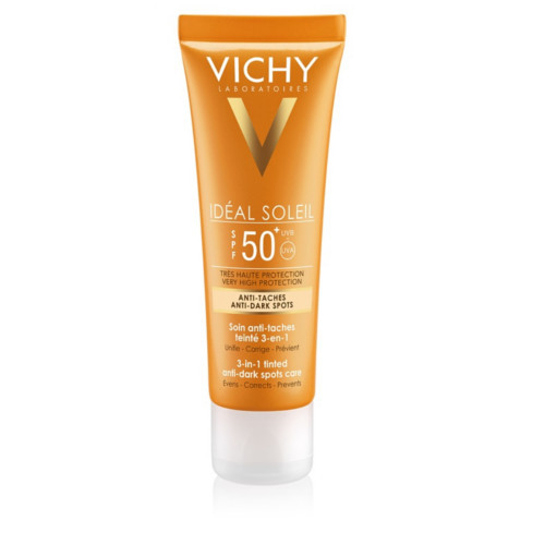 Fotografie VICHY Idéal Soleil ochranný krém proti pigmentovým skvrnám SPF 50+ 50 ml Vichy