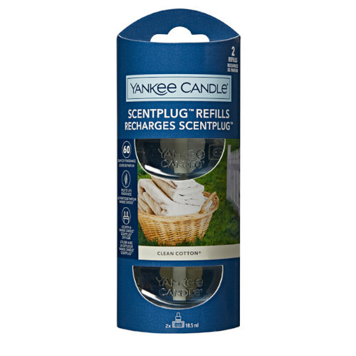 Yankee Candle Náhradná náplň do elektrického difuzéru Organic Kit Clean Cotton 2 x 18,5 ml