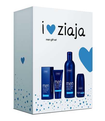 Ziaja Men pleťový hydratačný krém 50 ml + sprchový gél 300 ml + antiperspirant roll-on 60 ml darčeková sada
